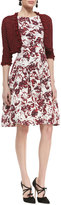 Thumbnail for your product : Oscar de la Renta Sleeveless Full-Skirt Floral Dress