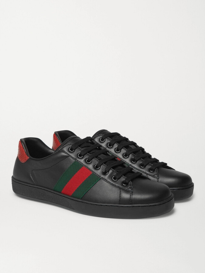 gucci snake sneakers black