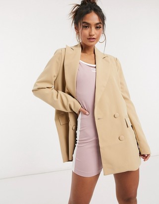 4th & Reckless 4th + oversized blazer in camel - ShopStyle