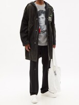 Thumbnail for your product : Raf Simons Portrait-print Cotton-jersey T-shirt - Grey