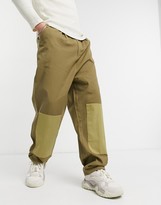 Thumbnail for your product : Reclaimed Vintage inspired casual relaxed trouser in twill