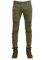 Thumbnail for your product : Balmain 16.5cm 551 Stretch Cotton Biker Jeans