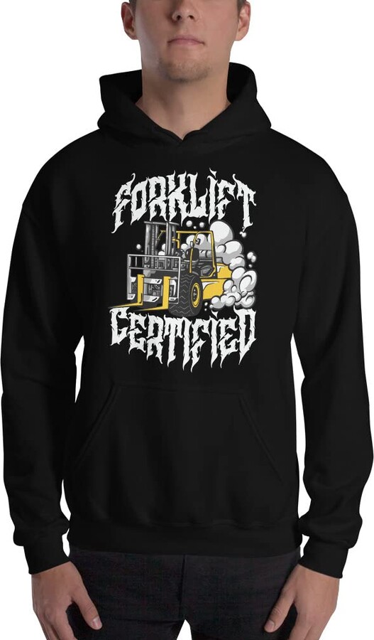 Generic Forklift Certified Funny For Lift Operator Mens Hoodie Black
