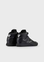 Thumbnail for your product : Emporio Armani High-Top Sneakers With Contrasting Inserts