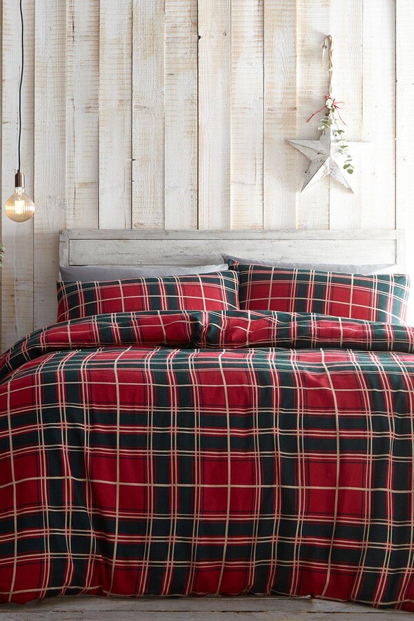 Portfolio Home Tartan 100 Brushed Cotton Duvet Cover Set ShopStyle