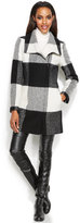 Thumbnail for your product : Ivanka Trump Asymmetrical-Zip Plaid Walker Coat