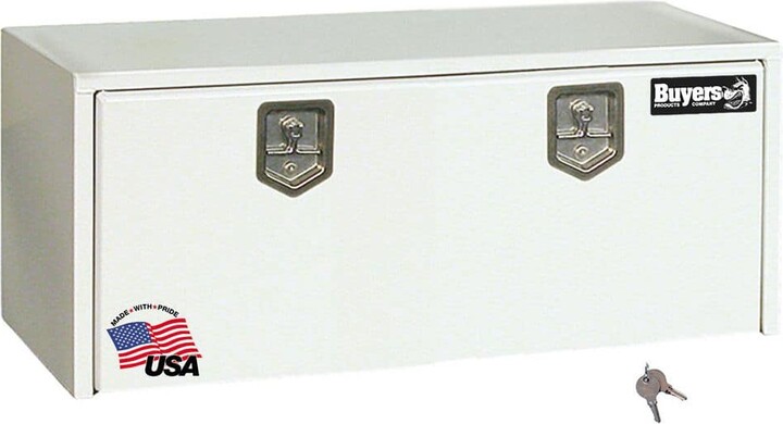 Buyers Products 18 in. x 18 in. x 48 in. White Steel Underbody Truck Tool Box