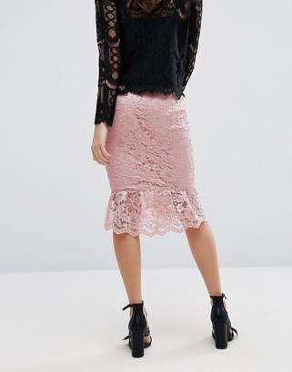 Miss Selfridge Lace Fish Tail Skirt