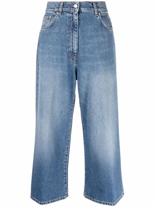 MSGM High-Rise Cropped Jeans