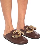 Thumbnail for your product : J.W.Anderson Embellished leather slippers