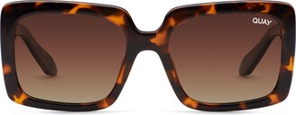 Quay Total Vibe Mini 44mm Polarized Square Sunglasses