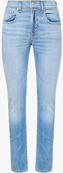 Mens Raincloud Slimmy Tapered-Leg Stretch-Denim Jeans 40