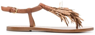 Sartore Tassel-Detail Leather Sandals