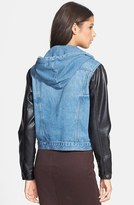 Thumbnail for your product : Blank NYC Mixed Media Denim Jacket