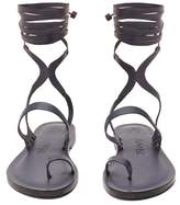 Thumbnail for your product : Álvaro González Alea Wraparound Leather Sandals - Womens - Navy