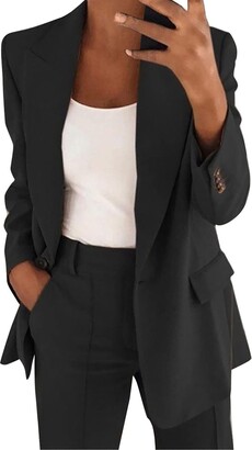 Women's Suit Blazer and Trousers Complete Ceremony Trousers and Jacket Suit  Curvy Office and Work Suit Elegant Plus Size Autumn Winter Suit Trousers  Two Pieces, Green, XXL : : Fashion