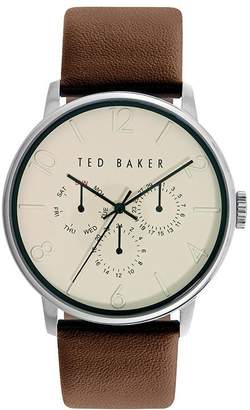 Ted Baker NIAFALS Round Leather Strap Watch