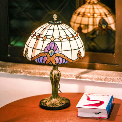Alcott Hill Table Lamps Tiffany Style Lamps Tabletop Ballari Table Lamp - Handmade Antique Baroque Tiffany Desk Lamp For Living Room Bedroom Desk Coffee Bar Art