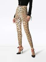 Thumbnail for your product : Moschino leopard print high-waisted leggings