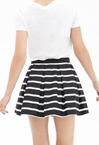 Thumbnail for your product : Forever 21 Forever21 Pleated Stripe Skirt