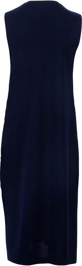 Paul James Knitwear - Womens Pure Extra Fine Merino Wool Sleeveless  Longline Cardigan Navy - ShopStyle Sweaters
