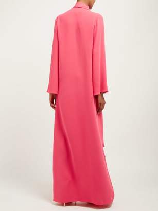 Carolina Herrera Draped Silk-georgette Gown - Womens - Pink