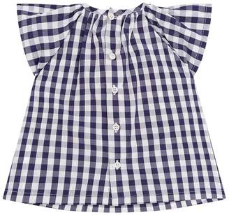 Il Gufo Gingham Floral Top