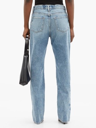 Frame Le Drew Pleated-seam Straight-leg Jeans - Denim