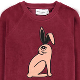 Thumbnail for your product : Mini Rodini Organic Velour Bunny Sweatshirt