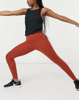 Nike Training Nike Yoga luxe 7/8 leggings in rust orange - ShopStyle  Activewear