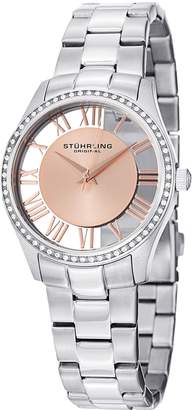 Stuhrling Original Women's 750L.05 Classic Ciara Analog Display Swiss Quartz Silver Watch