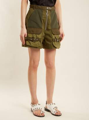 Marques Almeida Patch-pocket High-rise Shorts - Womens - Khaki