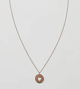 Thumbnail for your product : ASOS Rose Gold Plated Sterling Silver Cut Out Heart Coin Necklace