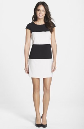 Andrew Marc Colorblock Stretch A-Line Dress