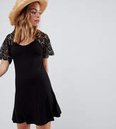 Thumbnail for your product : ASOS Petite DESIGN Petite corded lace fit and flare mini dress