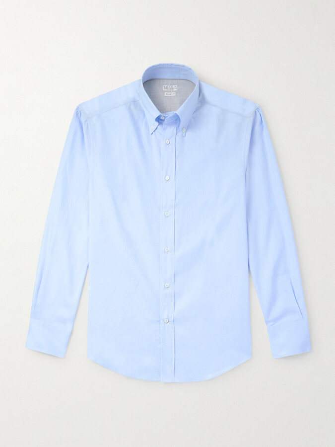 Slim-Fit Button-Down Collar Cotton Oxford Shirt