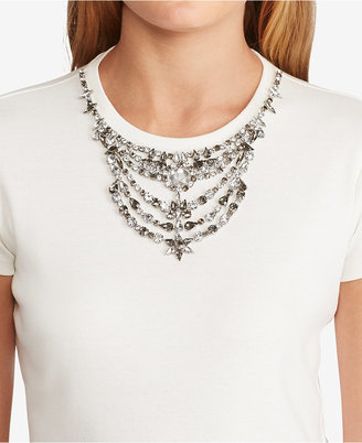 Polo Ralph Lauren Jeweled-Neckline T-Shirt