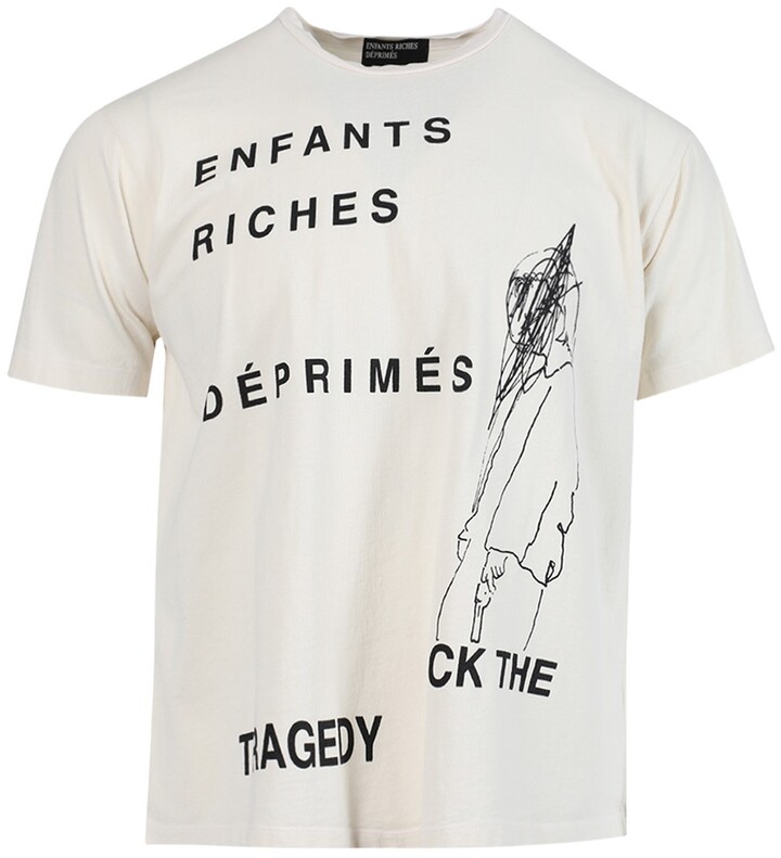 Enfants Riches Deprimes Kick The Tragedy T-shirt, White And Black ...