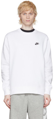 mens nike white sweatshirt