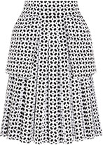 Thumbnail for your product : Alexander McQueen Bonded laser-cut cotton-poplin skirt