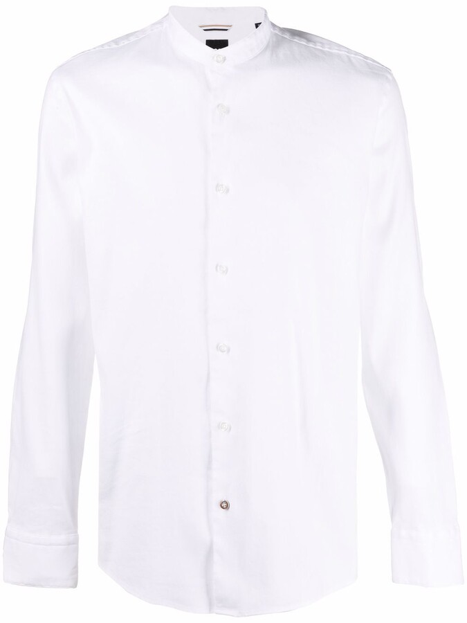 hugo boss linen shirt