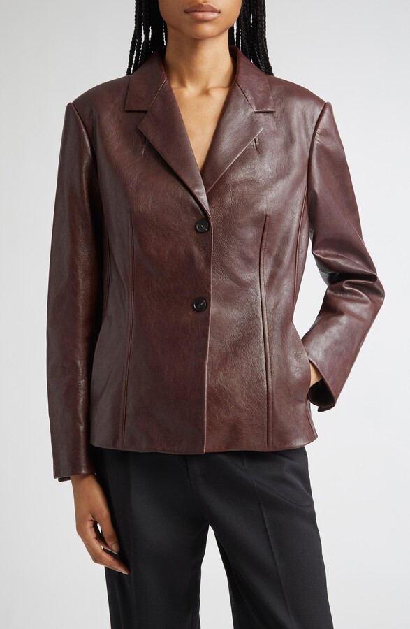 Ferragamo Tailored Leather Blazer