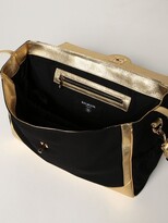 Thumbnail for your product : Balmain cotton and laminated leather diaper bag