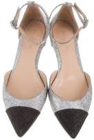 Thumbnail for your product : Gianvito Rossi Glitter Pointed-Toe Flats