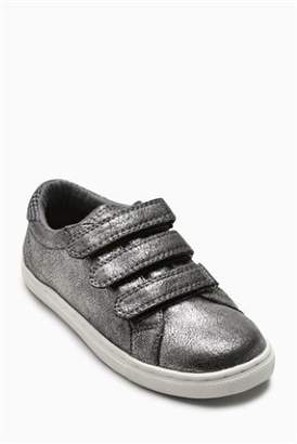 Next Girls Pewter Touch Fastening Trainers (Older)