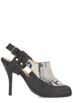 Thumbnail for your product : Thakoon Black snake effect leather sandals