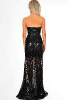 Thumbnail for your product : Pink Boutique Adelina Black Sequin Fishtail Maxi Dress