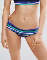 Thumbnail for your product : Noisy May Tan Lines Stripe Mid Rise Bikini Bottom
