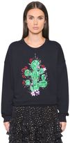Just Cavalli Sweatshirt En Coton Avec Cactus Brodé