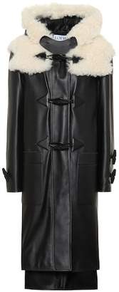 Loewe Shearling-trimmed leather coat